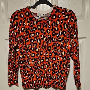 Crown & Ivy Leopard Print Cardigan